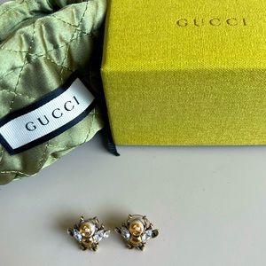 Gucci Crystal Bee Earrings